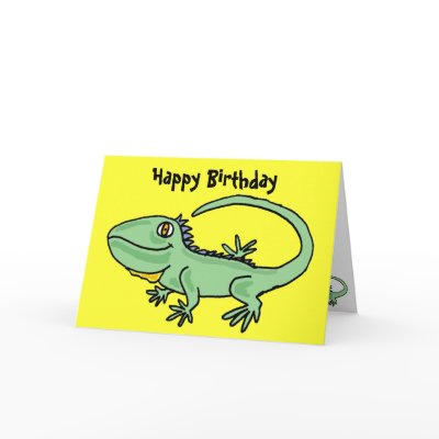 AT- Iguana Birthday Card by inspirationrocks