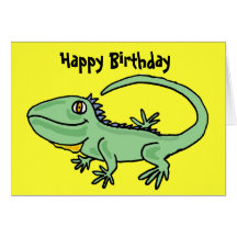 AT- Iguana Birthday Card