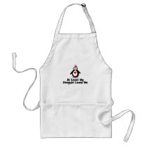 At Least My Penguin Loves Me Aprons