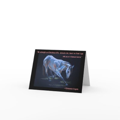 "At midnight on Christmas Eve... Greeting Cards by foxbrush