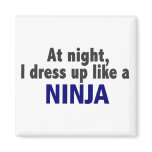 At Night I Dress Up Like A Ninja Refrigerator Magnets