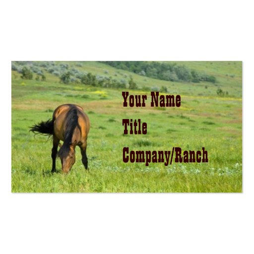 At Pasture Western Business Cards
