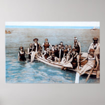 At sea around 1910 vintage poster
