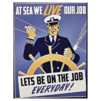 At Sea We Live Our Job flyers