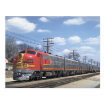 AT&SF EMD F-7 POSTCARD
