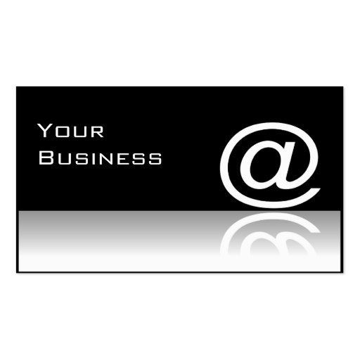 ' @ 'At Symbol Technology Business Card Black (front side)