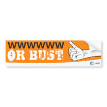 AT&T or bust sticker bumper stickers