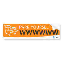 AT&T park yourself sticker bumper stickers by ATTSouvenirStore AT&T park yourself sticker bumper stickers