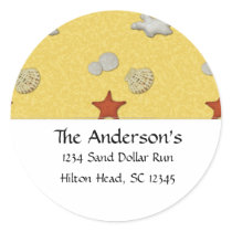At the Beach Address Labels stickers