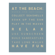 At the Beach - Beach House Rules posters