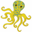 ladies_casual_tshirt - Fun embroidered sealife ocean theme with cute octopuss.