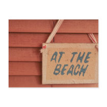 at the beach postcards