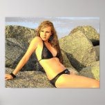 At the beach print