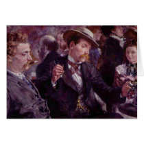 At the Beer Garden - Adolph Von Menzel Cards