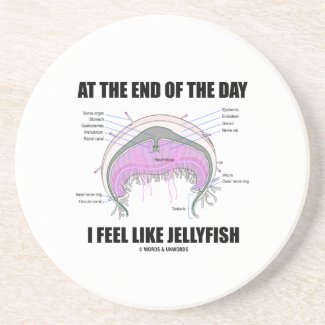 At The End Of The Day I Feel Like Jellyfish Beverage Coasters