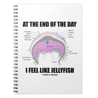 At The End Of The Day I Feel Like Jellyfish Spiral Notebook