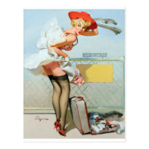 At the Gate Pin Up Postcards