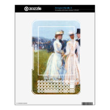 At the Grand Prix in Paris by Childe Hassam Kindle Skins