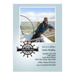 At the Helm Nautical Photo Invitation