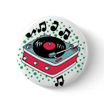 At the Hop! Pinback Button