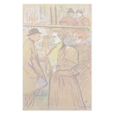 At The Moulin Rouge By Toulouse-Lautrec Henri De Custom Stationery by Artcollection