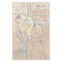 At The Moulin Rouge By Toulouse-Lautrec Henri De Custom Stationery