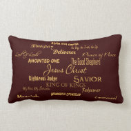 at the name of Jesus... throwpillow
