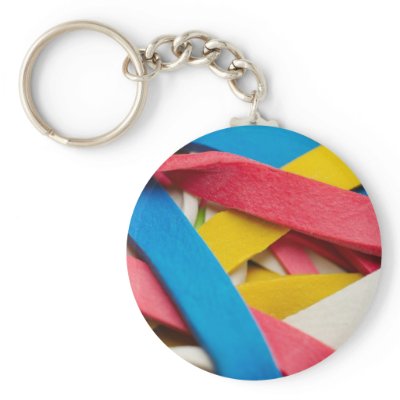 At The Office Rubber Band Stuff Keychain by Suzettas