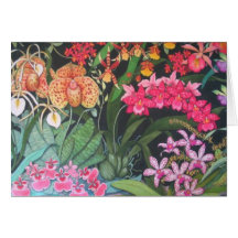 At the Orchid Show Greeting Card