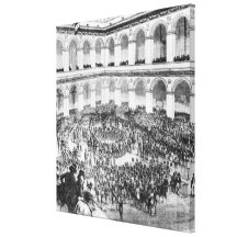 At the Paris Bourse, 1846 Gallery Wrapped Canvas