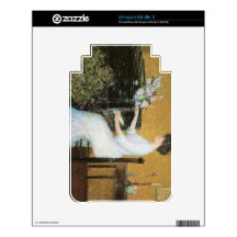 At the piano by Childe Hassam Skin For Kindle 3