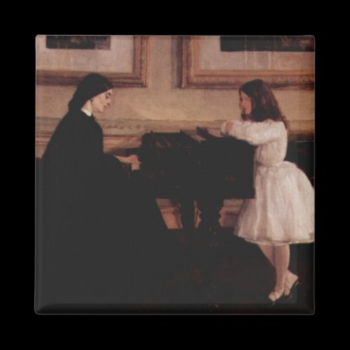 At the piano by James Abbott McNeill Whistler Magnet