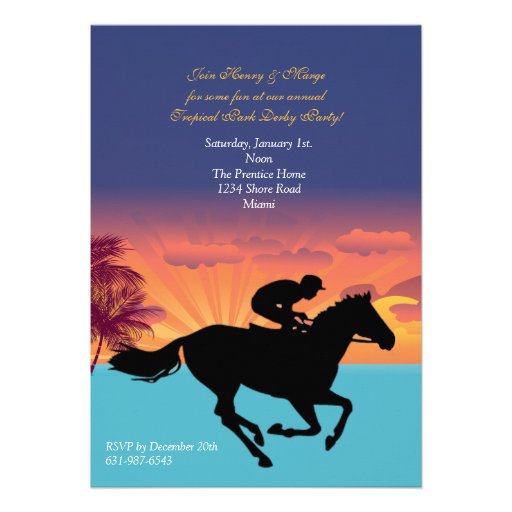 At the Races Invitation (front side)