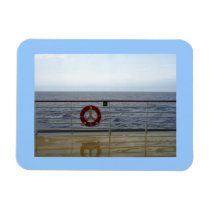At the Railing Rectangle Magnets