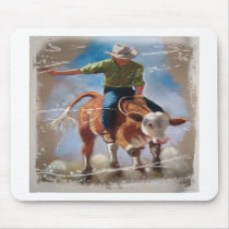 AT THE RODEO: PASTEL ART MOUSE PAD mousepads by joyart AT THE RODEO: PASTEL ART MOUSE PAD mousepads