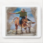 AT THE RODEO: PASTEL ART MOUSE PAD