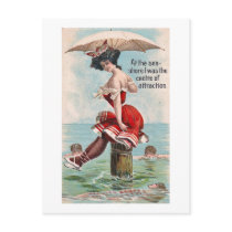 At The Sea Shore - vintage postcards