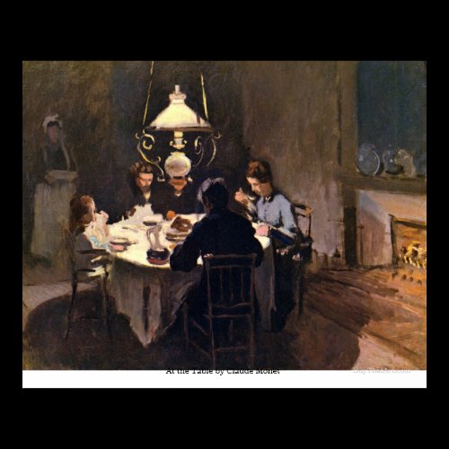 At the Table by Claude Monet Posters