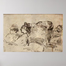 At the Theater by Edouard Manet Poster