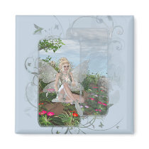 At the Waters Edge - Fairy & Flowers by the Water magnets