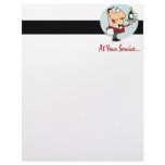 at your service funny butler character letterhead template