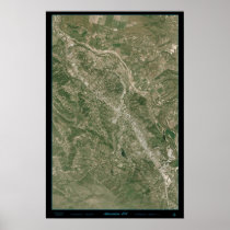 Atascadero, California satellite print poster map