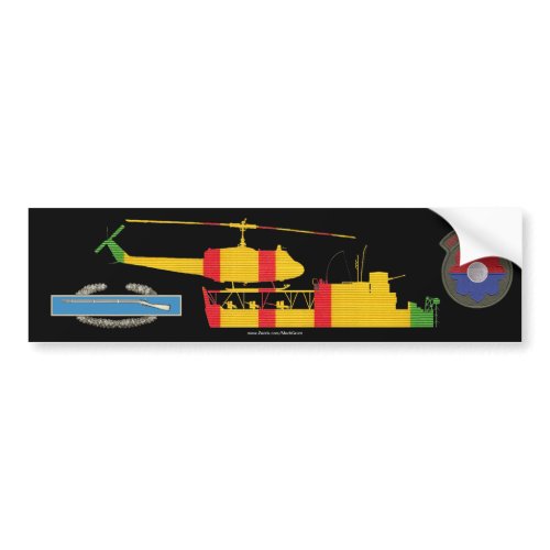 ATC(H) & UH1 with CIB and River Raiders Patch Bump bumpersticker