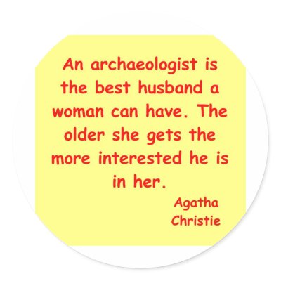 atchaeologist husband round sticker by jimbuf