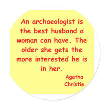 atchaeologist husband round sticker