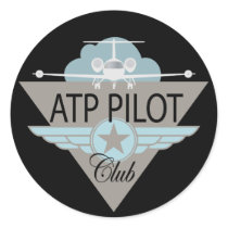 ATF Pilot Club Round Stickers