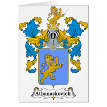Athanaskovich Family Hungarian Coat of Arms Card