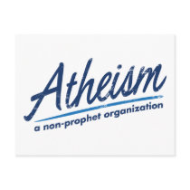 Atheism a non-prophet organization postcards