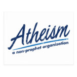 Atheism a non-prophet organization postcards