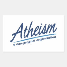 Atheism a non-prophet organization rectangular stickers